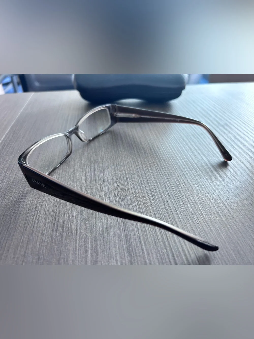 Authentic CHANEL Y2K Brown Rectangular Glasses